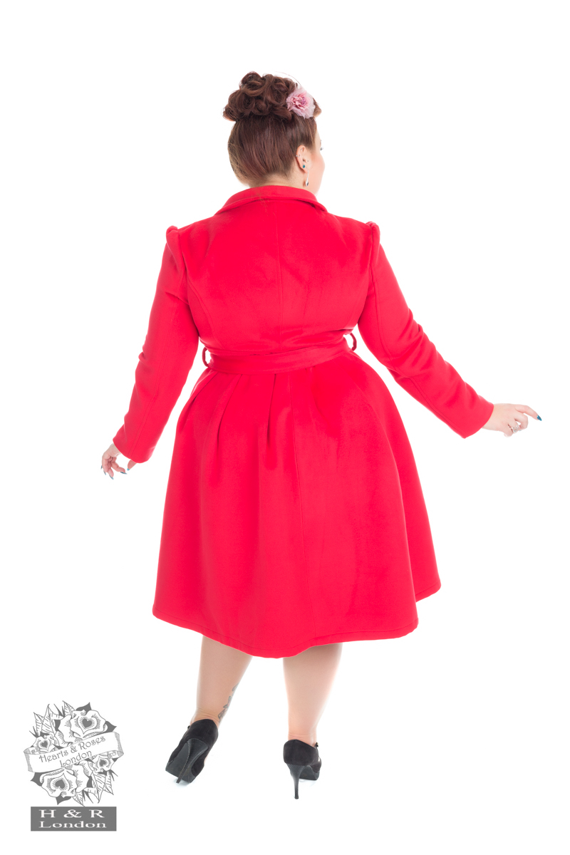 Red Vintage Swing Coat